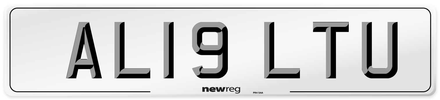 AL19 LTU Number Plate from New Reg